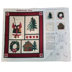 Northwoods Noel Santa Christmas Quilting Wall Panel Leslie Beck Cotton Cranston